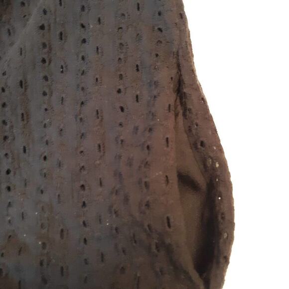 Black Eyelet Mini Dress with Romper lining Size M - see measurements - Picture 7 of 8